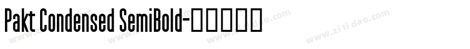 Pakt Condensed SemiBold字体转换
